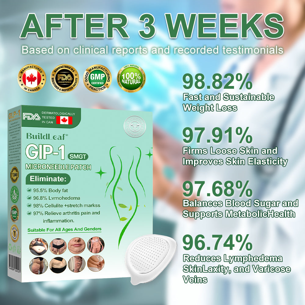 Official Store🏥🏥 | BuildLeaf® GLP-1 Nano-Microneedle Patch with Collagen & Matrixyl 3000 丨Obesity,Cardiovascular Diseas, Diabetes, Sleep Apnea, Joint Problems and More