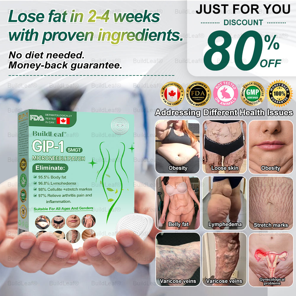 Official Store🏥🏥 | BuildLeaf® GLP-1 Nano-Microneedle Patch with Collagen & Matrixyl 3000 丨Obesity,Cardiovascular Diseas, Diabetes, Sleep Apnea, Joint Problems and More