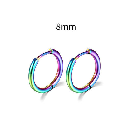 2022 New Simple Stainless Steel Gold Small Hoop Earrings for Women Men Cartilage Ear Piercing Jewelry Pendientes Hombre Mujer